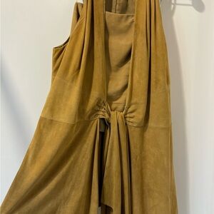 Lafayette 148 New York Suade Mustard Yellow Top